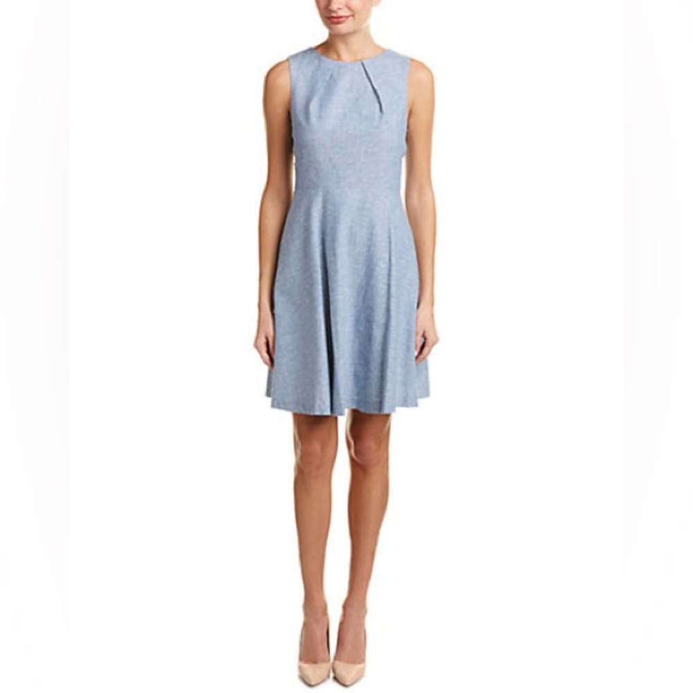 Donna Morgan Linen Blend A Line Dress (Size 12)